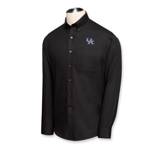 Kentucky Wildcats B&T LS Epic Easy Care Fine Twill Shirt - Black